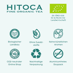 HITOCA® Ceai organic de ghimbir și lămâie - Ceai verde răcoritor în frunze de ceai cu ghimbir și lămâie