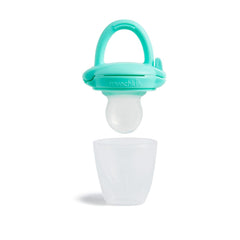 Dozator de hrană din silicon pentru bebeluși Munchkin | Ideal pentru deplasări – pungi din silicon pentru alimente pasate | Dozator de hrană cu auto-hrănire | Hrănitor pentru înțărcare | Fără BPA | De la 4 luni+ | Pachet de 2 | Albastru și Verde