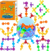 48 Pieces 3 Years Old Montessori Bath Toy Silicone Building Blocks Mother and Baby Naty Shop