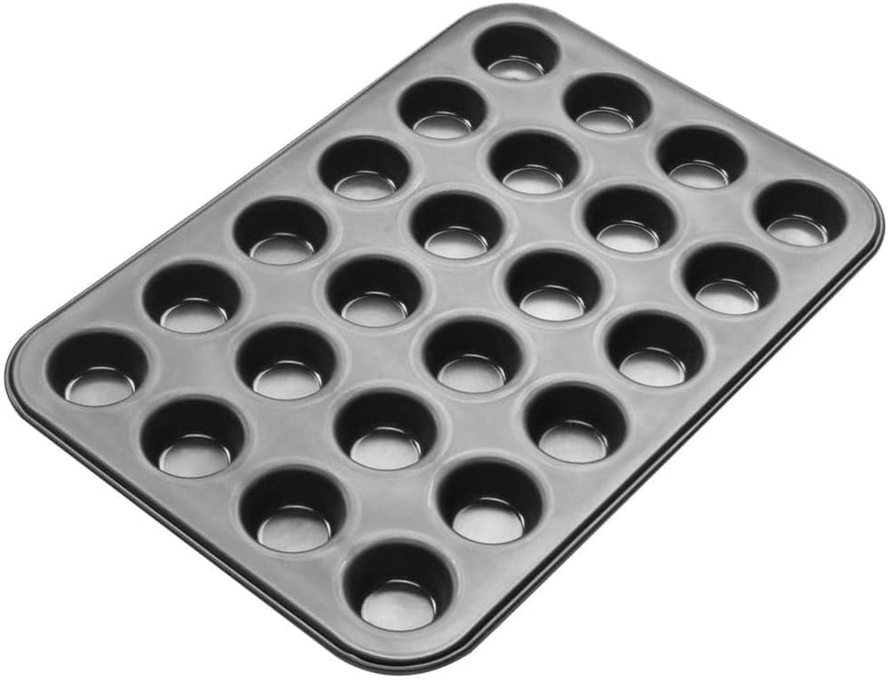 Zenker 6541 Black Metallic 24Er Mini-Muffinform – Antihaftbeschichte Für Perfekte Mini-Muffins, Ø 4.5 Cm, Made in Germany Molds and baking trays Naty Shop