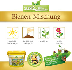 NL Chrestensen Large Bucket - A Paradise for All Insects, Bee Pasture, Bee Friendly Flower Seed Mix, Multicolor