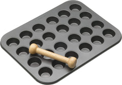 Masterclass Mini Tart Pan 24 Holes 1mm Thick Durable Carbon Steel 35x27cm Gray Naty Shop