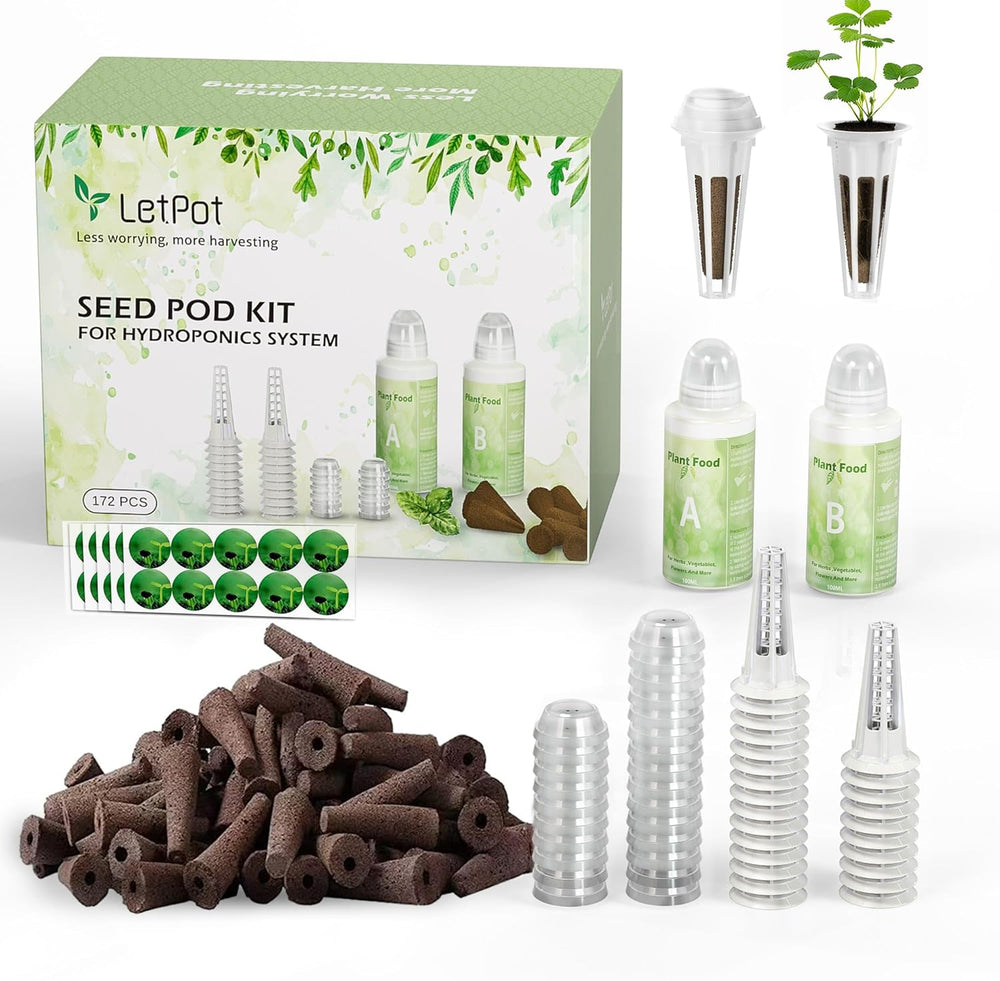 172 Piece Pod Grow Kit, Grow Sponges for Hydroponics