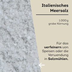 Küper Selection Meersalz - 1000g coarse Salt for Seasoning and Refinement - ohne Zusätze oder chemische Nachbehandlung