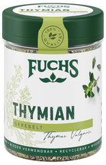Fuchs Gewürze - Thyme gerebelt - Mediterranean Kräuternote für Feta, Gemüse und Fleischgerichte - natural ingredients - 20 g in wiederverwendbarer, recyclebarer Dose