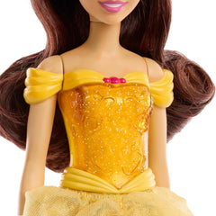 Mattel Disney Princess Toy Movable Belle Fashion Doll with Sparkling Clothes and Accessories Disney Movie Inspired Gift for Kids HLW11 Naty Shop Dolls