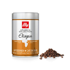 Boabe de cafea illy Selecție de boabe de cafea Arabica de lux Etiopia, pachet de 6 (6 x 250 g)