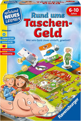 Ravensburger 24996 - All About Pocket Money - Play and Learn for Kids, Educational Game for 6-10 Year Olds, Learning through Play for 2-4 Players