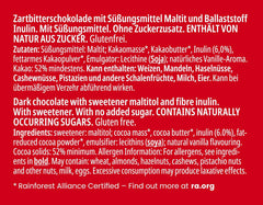 Frankonia dark chocolate without added sugar, 80 g