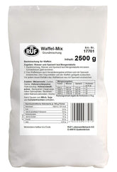 RUF Waffel-Mix, Großpackung, Grundmischung Zur Herstellung Von Waffeln Im Waffeleisen, Für Großküchen, Kantinen, Hotels Und Restaurants, 1 X 2500G Mix for baking and cooking Naty Shop Wafelteig Single