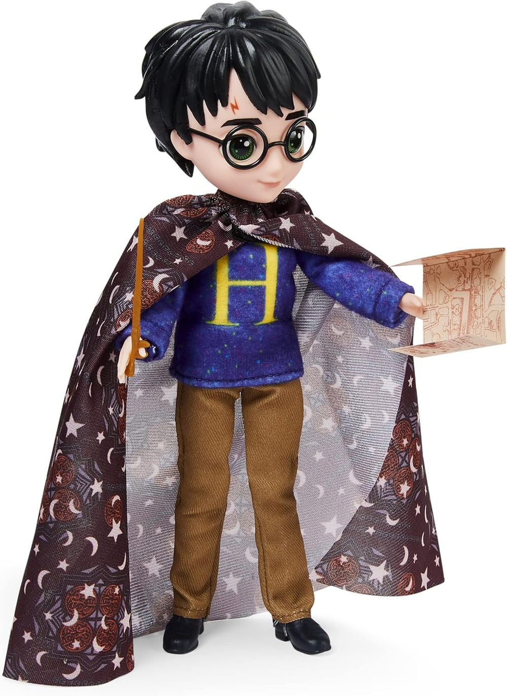 Wizarding World Harry Potter - Geschenkset mit 20.3 cm großer Harry Potter Puppe inclus Besen, Tarnumhang und weiterem Zubehörteilen