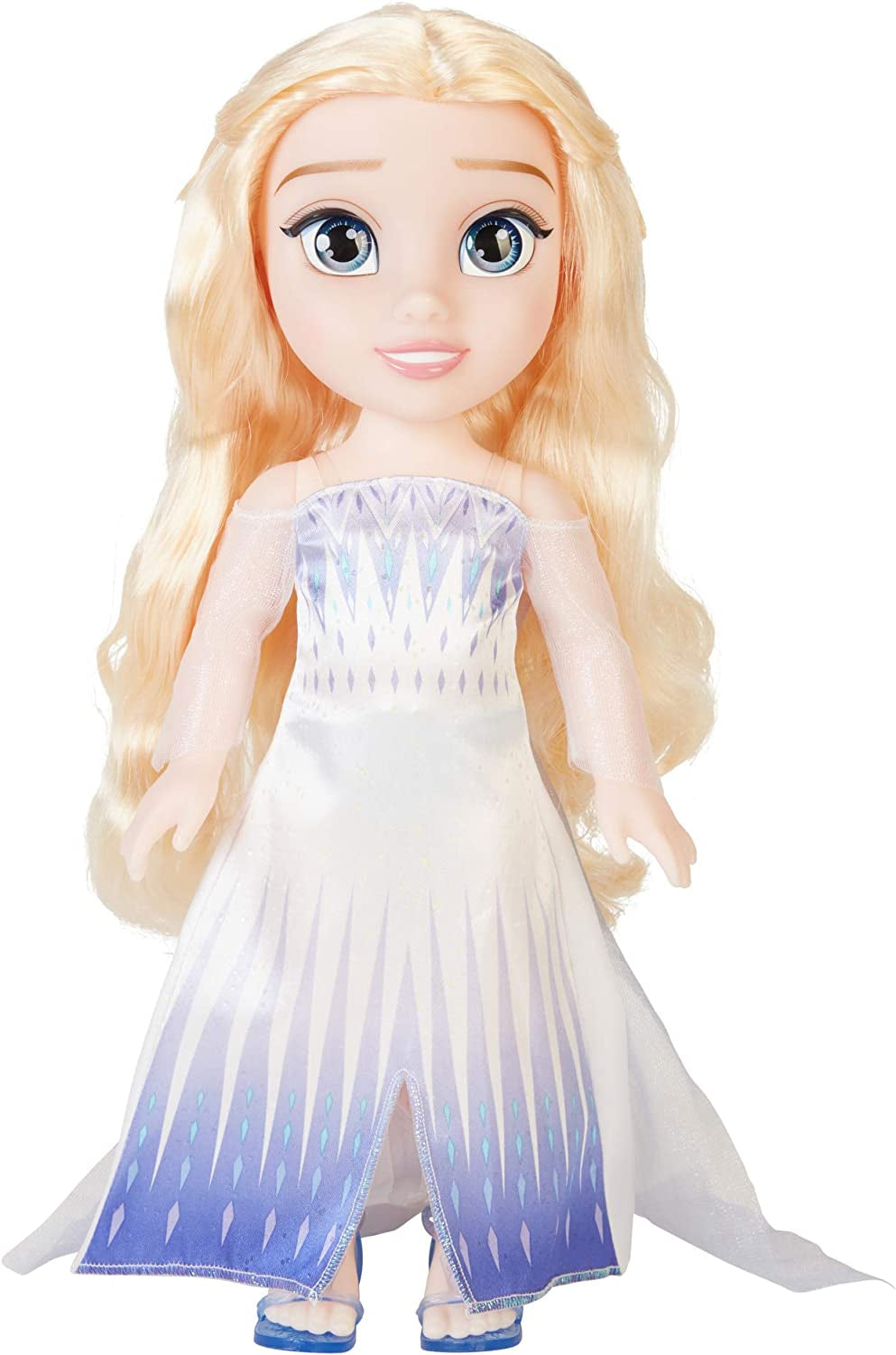 Disney Frozen 2 ELSA The Snow Queen Doll - 35 cm înălțime, păpușă mobilă în rochie de modă iconică și cu păr lung care curge pentru distracție suplimentară în timpul jocului, pentru fete cu vârsta de 3 ani și peste, 214894 Papusi Naty Shop