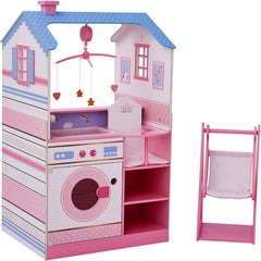 Olivia's Little World Teamson Kids Păpuși din lemn, 45 cm, cu două fețe, pentru copii TD-11460W
