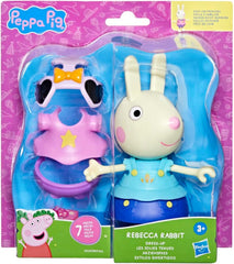 Peppa Pig Luisa Löffel Anziehspaß Figur, 15 cm large doll for girls with accessories and clothes for Anziehen, interactive toys set for children from 3 years