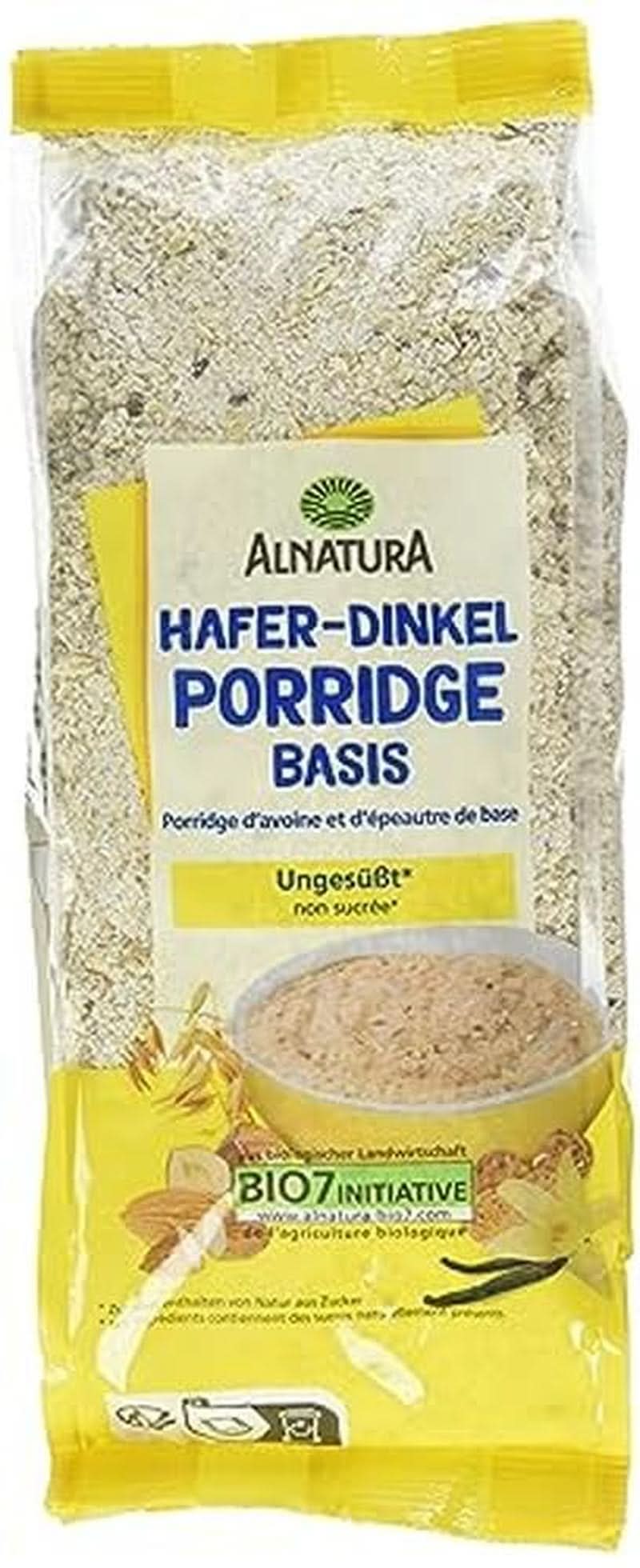Ovăz organic și spelta bază pentru PORRIDGE, 500 grame Cereale Naty Shop