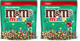 M&M's Chocolate Minis, Chocolate, 1 x 324g, Chocolate Lentils (324g) (Pack of 2)