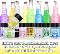 Kicofood, glitter comestibil, 5 grame, diverse culori Glitter Naty Shop