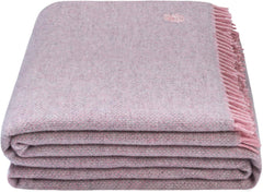 Must Relax Blanket - Wool blanket - High quality new pure wool plaid with fringes - 130X190 Cm - 310 Rose - From "Zoeppritz since 1828" Beds and Blankets 'zoeppritz since 1828' 310 Rose 130X190Cm