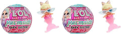 L.O.L. Surpriză! Mermaids Baby Sisters - Cu cozi care își schimbă culoarea, Selecție surpriză, Conține 1 păpușă cu accesorii drăguțe, Colecționează toate cele 8 păpuși, Pentru copii cu vârsta peste 4 ani (pachet de 2) Papusi Naty Shop Roz O mărime (pachet de 2)