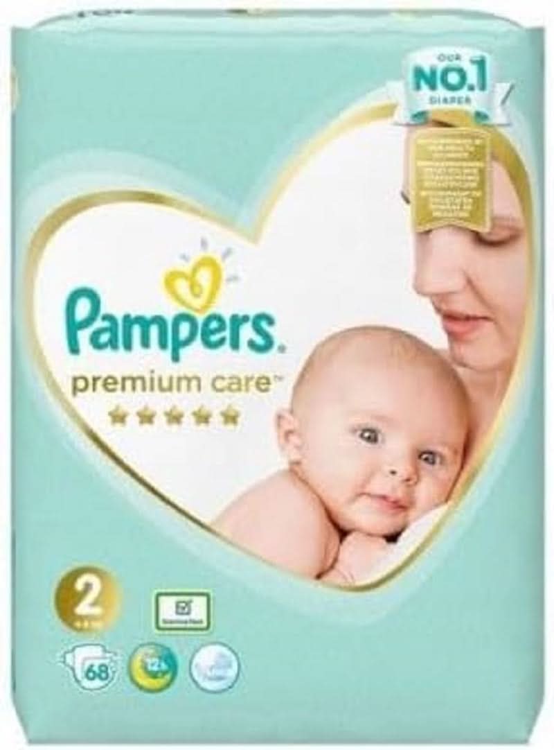 Pampers scutece mărimea 2 (4-8kg), scutece Premium Care, 68 bucăți Mama si Copilul Naty Shop 2 (68 buc)