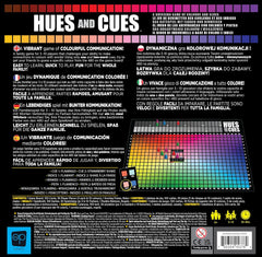 The OP | Hues and Cues multilingual board game in German for the whole family | Party game for 3-10 players | Animated color guessing game | Connect clues from 480 colored squares