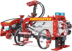 fischertechnik 564069 Advanced Firefighter – Bausatz für Kinder ab 7 Jahre, Experimentierbaukasten mit Feuerwehrauto & Spritzfunktion, promotes technical understanding, Schwarz, Mittel