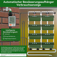 Hängende Vertikale Wand Pflanze, Vertikale Pflanzenwand Balkonbar Pflanzenwand Indoor mit Smart-Timer und Wasserpumpe Blumentopf Wand für Hof Garten Balkon Home Decoration