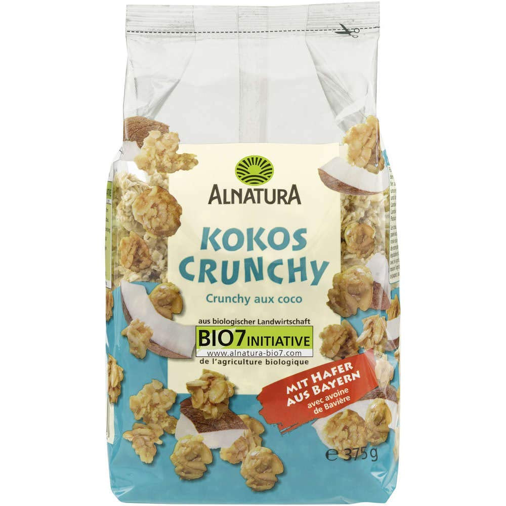 Organic crunchy muesli with coconut, 375 g