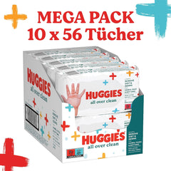 Huggies Baby Wet Wipes General Clean Full Body Discreet Fresh 10 x 56 Wipes Monthly Box