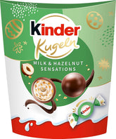 Kinder Milk & Hazelnut Sensations balls 90g - Milk chocolate balls with creamy milk filling and hazelnut pieces - Easter chocolate, Easter sweets - Easter gift and souvenir