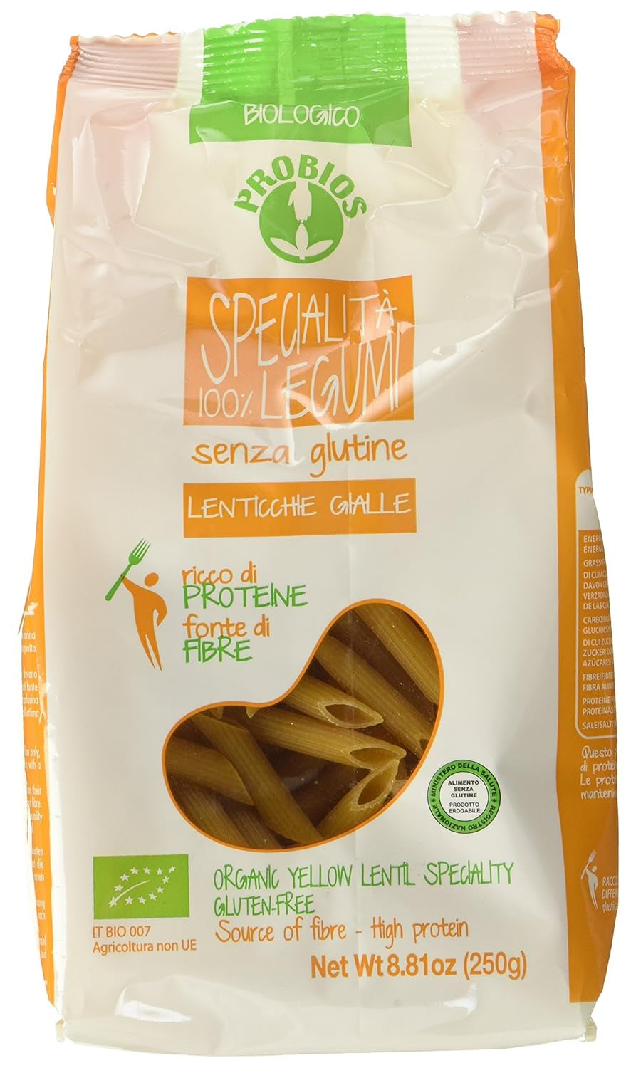 Yellow Lentil Penne, Pack of 12 (12 x 250g)