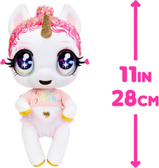 Glitter Babyz MGA Einhorn Baby-Puppe - LUNITA Sky - Mit magischen Farbwechseln, rosa Glitzerhaar, Believe in Yourself Outfit, Diaper, Shampoo-Flasche & Pacifier - Für Kinder ab 3 Jahren