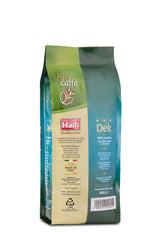 Cafea boabe decofeinizate organice Caffè Haiti Roma, 100% Arabica, certificată Fairtrade, calitate organică, pachet de 2 x 500g