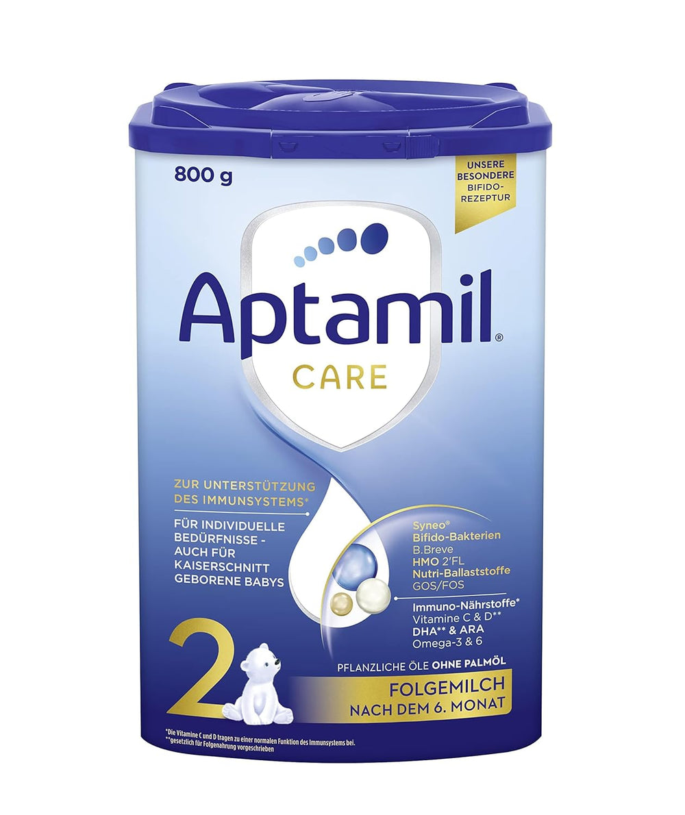 Aptamil Care 2 - Follow-on milk after 6 months, with Omega 3 and 6, DHA and ARA, palm oil free, baby food, milk powder, 1 x 800 g (pack of 6)