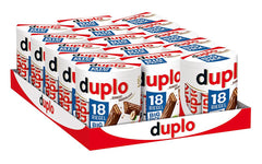 Ferrero duplo Large Pack - Chocolate Bars with Fine Nougat Creme, Crunchy Wafer and Fine Milk Chocolate - Carnival and Mardi Gras Sweets - 15 Packs of 18 Individually Wrapped Bars