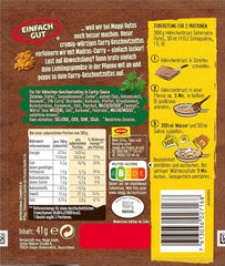 MAGGI Fix für Curry Geschnetzeltes, Würzmischung, mit natürliche Ingredient*, für 2 Portionen, 1er Pack (1 x 41g)