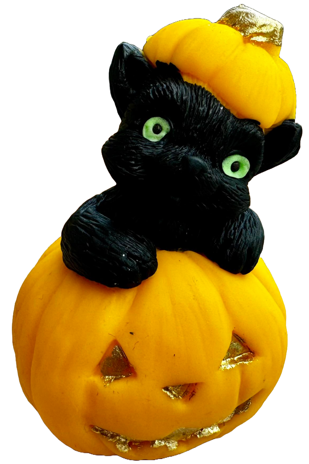 Edible Sugarpaste Decoration, Pumpkin and Black Cat for Halloween Sugarpaste Decorations Naty Shop
