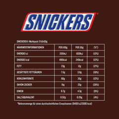 Snickers Chocolate Bar Peanut Caramel 5 Bar Pack | Snack football | (1 x 5 x 50g)