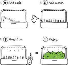 Click and Grow Indoor Garden, Easier Than Hydroponic Growing System, LED Smart Garden, Herb Garden, Indoor Greenhouse with 9 Plant Capsules Included (White)