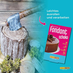 DECOCINO Fondant Schoko – 250 G – Ideal for Verzieren Von Kuchen, Torten, Cupcakes – Palmölfrei & Vegan Icing and Decor Naty Shop