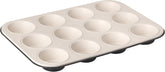 Zenker 12 muffins, diameter Ø 7 cm CREME NOIR, Baking tray for muffins with non-stick coating reinforced with ceramic Molds and baking trays Naty Shop