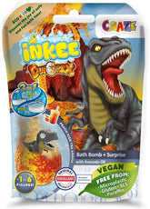 INKEE SURPRISE DINO, bombă de baie în formă de oucu figuri de dinozaur si surprize, 100 grame Duș și baie Naty Shop 1 x Dinorex