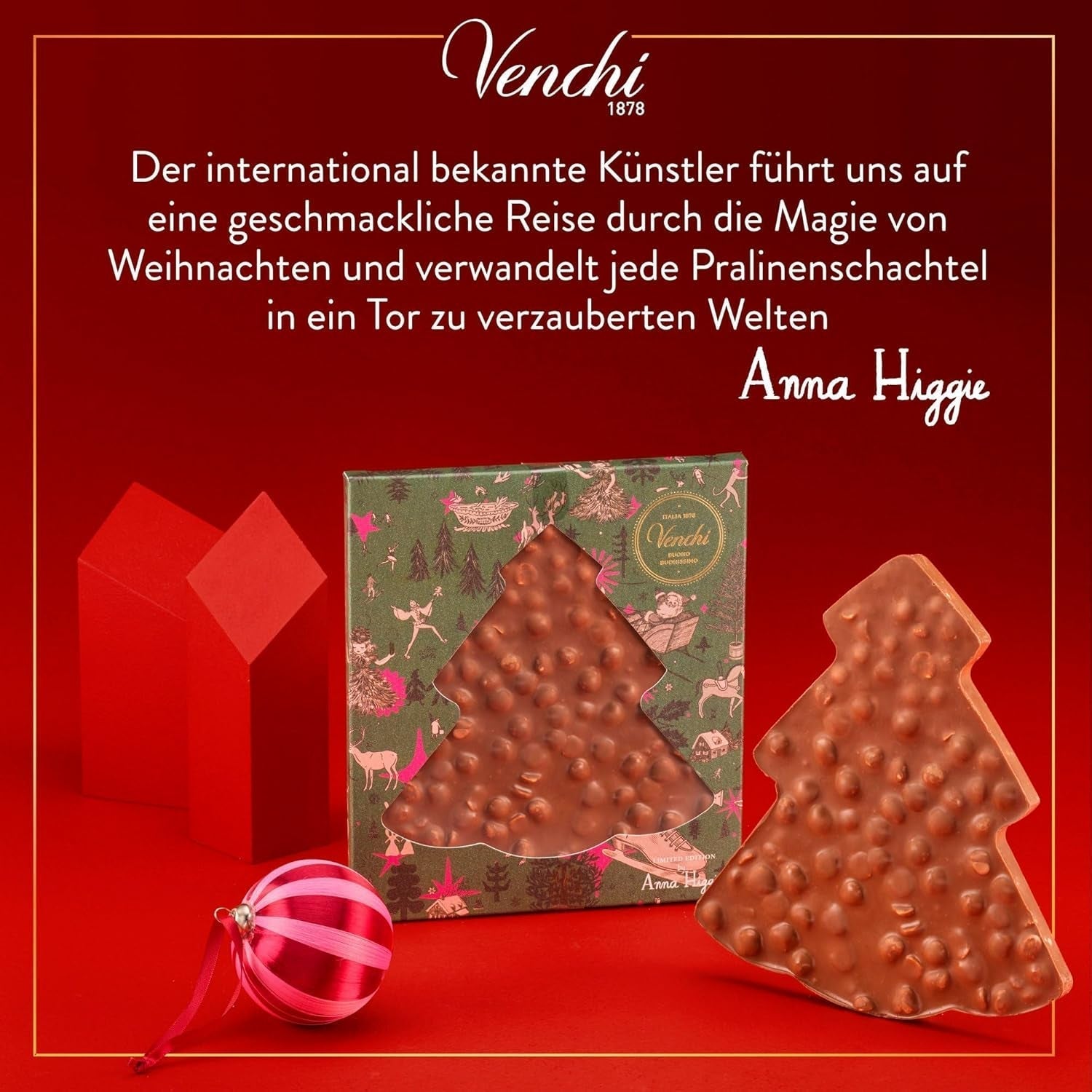 Venchi, Colecția de Crăciun - Gross&Buono, 300 grame Bomboane de Ciocolata Naty Shop