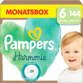 Pampers Harmony Diapers Size 6, 144 Diapers, 13kg+, Gentle Skin Protection with 100% Pampers Protection