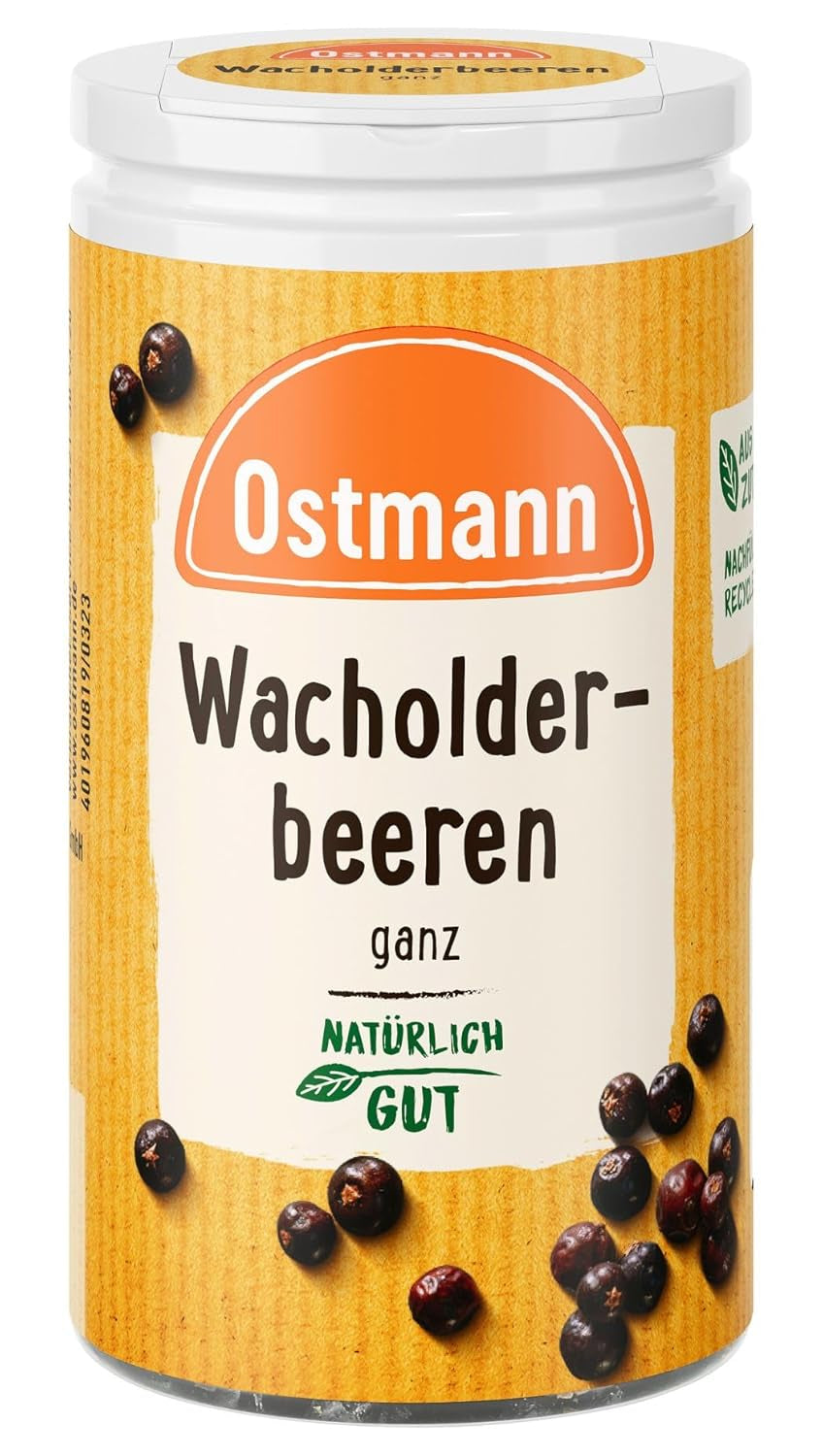 Ostmann Gewürze - Wacholderbeeren ganz | Ideal for seasoning sauerbraten and game dishes 20 g in Der Streudose