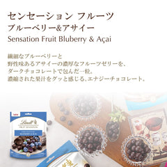 Lindt Chocolate Sensation Fruit Blueberry and Acai | 150 g | Dark chocolate sphere with refined apple-based fruit filling | Gift of chocolate | Chocolate gift