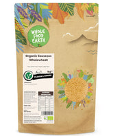 Wholefood Earth organic couscous – 1kg | Crude | Non-GMO | Vegan | Rich in fiber | Certified organic