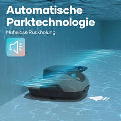 Robot de piscină AIPER Scuba SE, curățitor de piscină fără fir cu baterie, timp de curățare de 90 de minute, curățare automată cu funcție de auto-parcare, curățitor de piscină ușor, ideal pentru piscine cu fund plat