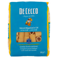 Mezzi Rigatoni pasta, pack of 1 (1 x 500 g)