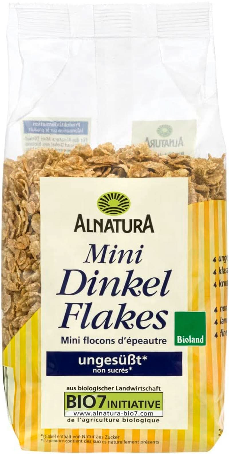 Mini Spelled Flakes - Organic Quality - Unsweetened, crunchy - Breakfast, 175 grams Cereals Naty Shop